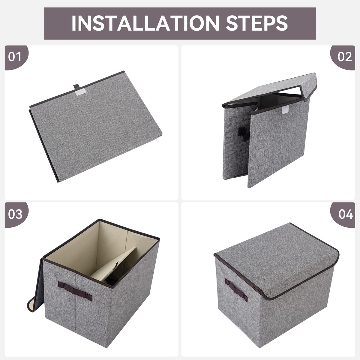 Bagnizer linen fabric storage box shows durable breathable material