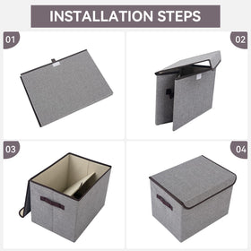 Bagnizer linen fabric storage box shows durable breathable material