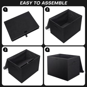 Bagnizer linen fabric storage box keeps contents breathable and neat.