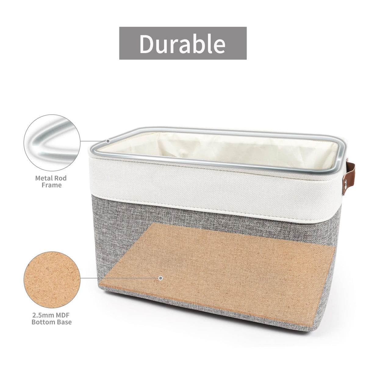 Bagnizer linen bin with bottom board maintains shape during use.