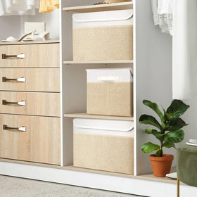Bagnizer reinforced handles storage bin, easy to carry heavy loads.