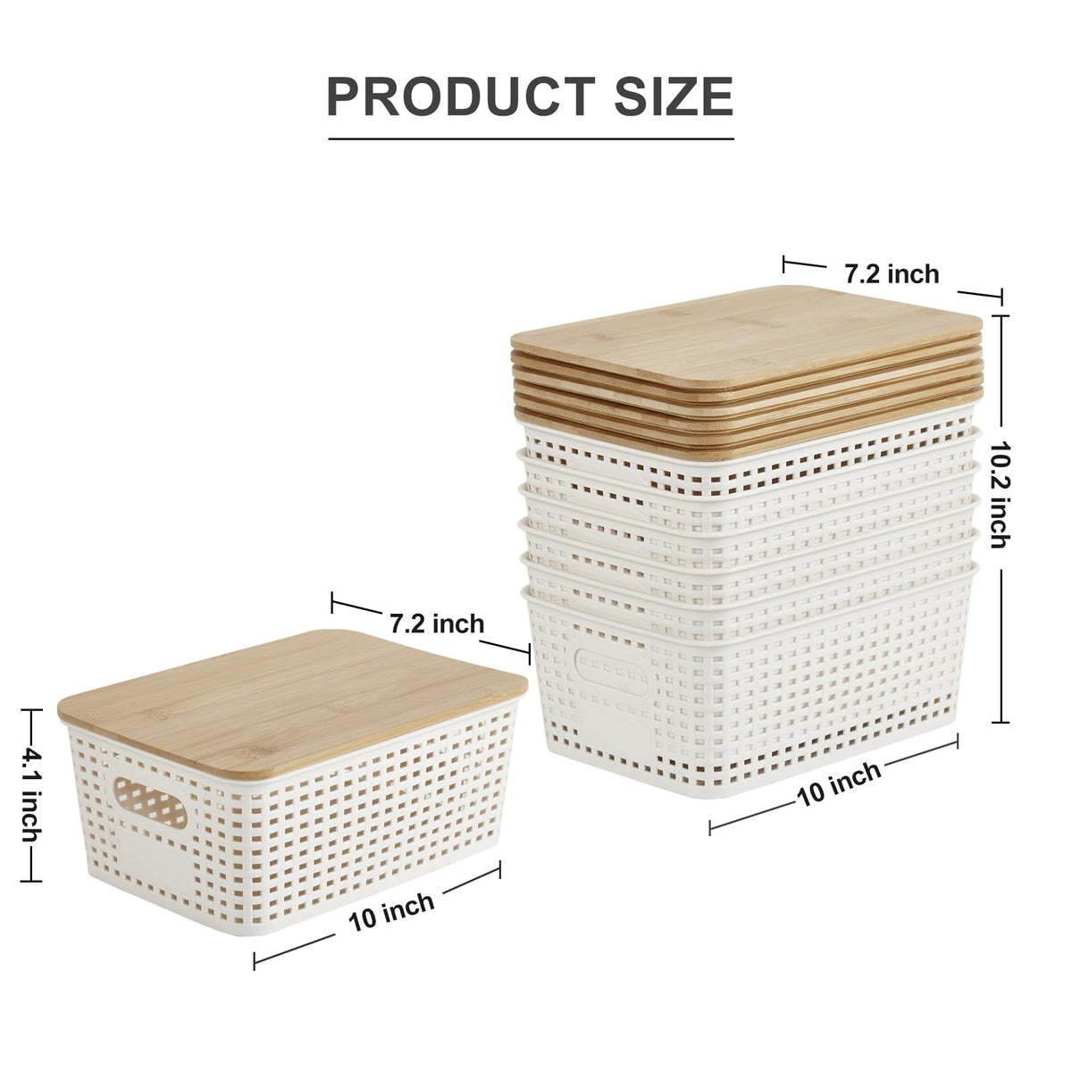 Bagnizer stackable bin on shelf demonstrating space-saving storage and easy access.