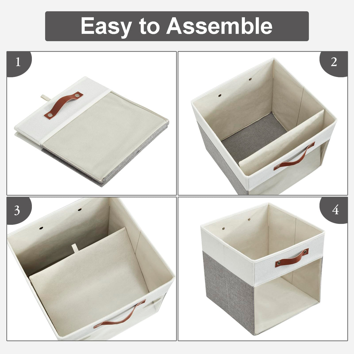 Soft leather handles on Bagnizer cubes for easy carrying