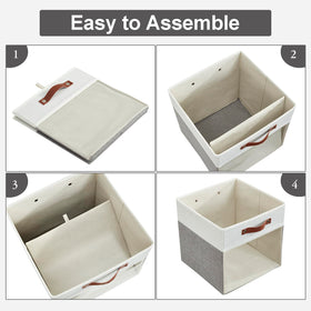 Soft leather handles on Bagnizer cubes for easy carrying