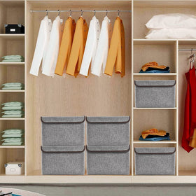 Bagnizer twin-handle design aids organized closet storage.
