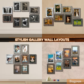 Bagous 5x7 frames with high-definition glass for crisp photo visibility.