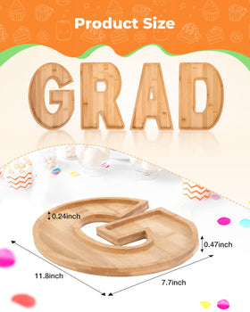 Bagrox Grad letters board filled with treats for catering events.