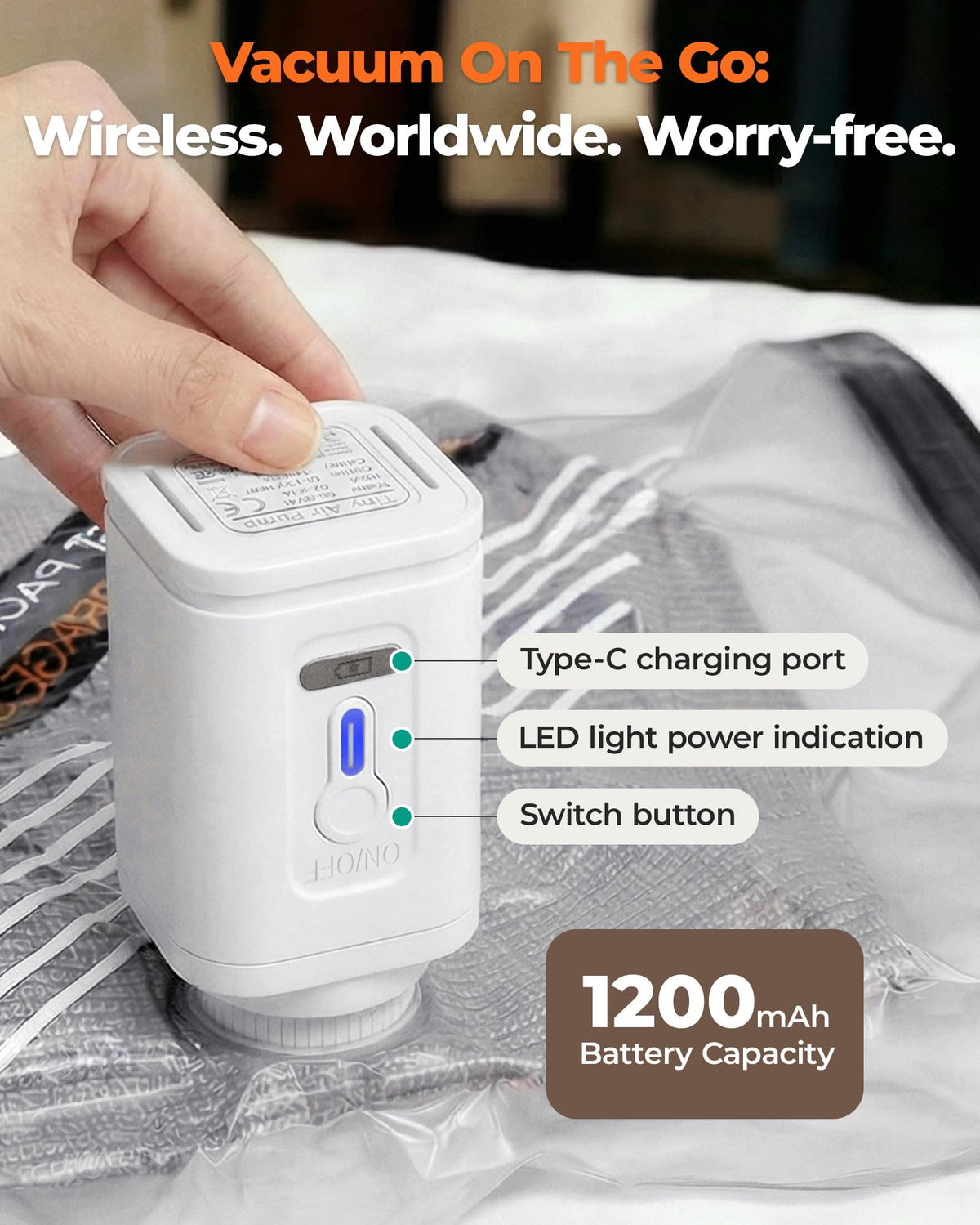 BAGSMART 21-piece travel set packaging highlights comprehensive packing solution.
