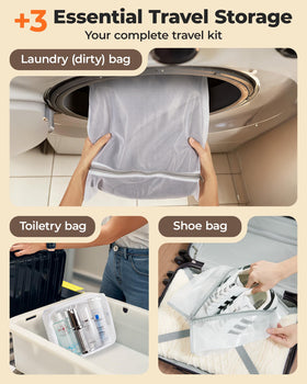 BAGSMART dual-seal lock keeps contents airtight and secure.