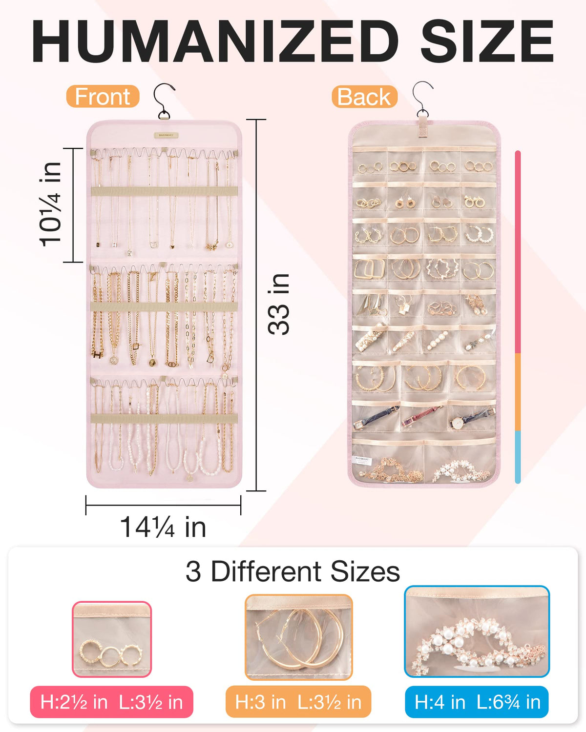 BAGSMART durable polyester and PVC construction supports lasting closet organization.