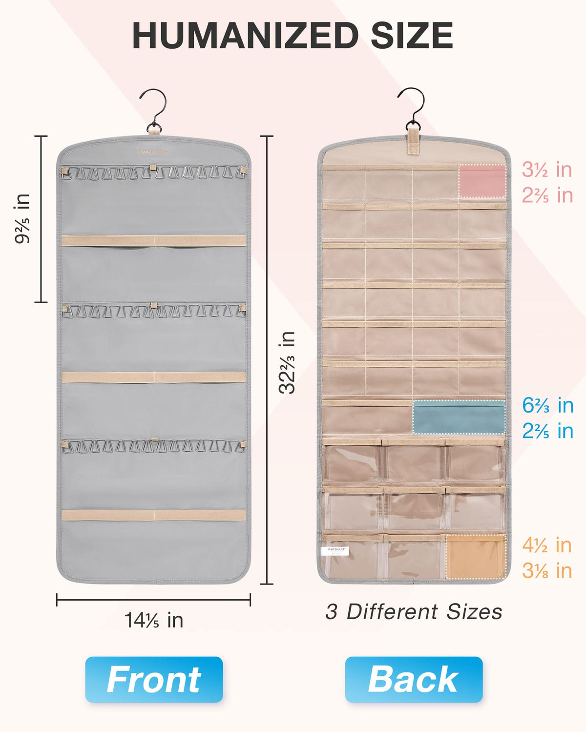 BAGSMART sealed bags travel keeps jewelry secure during transit.