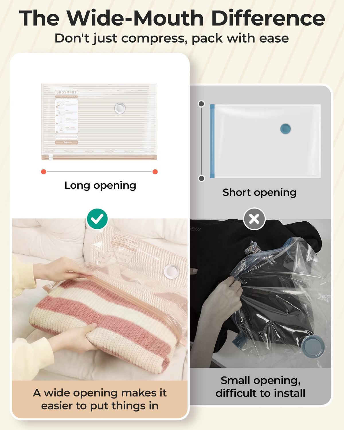 BAGSMART mesh laundry bag keeps dirty clothes separate and breathable
