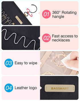 BAGSMART two sided rotating hanger illustrating flexible placement