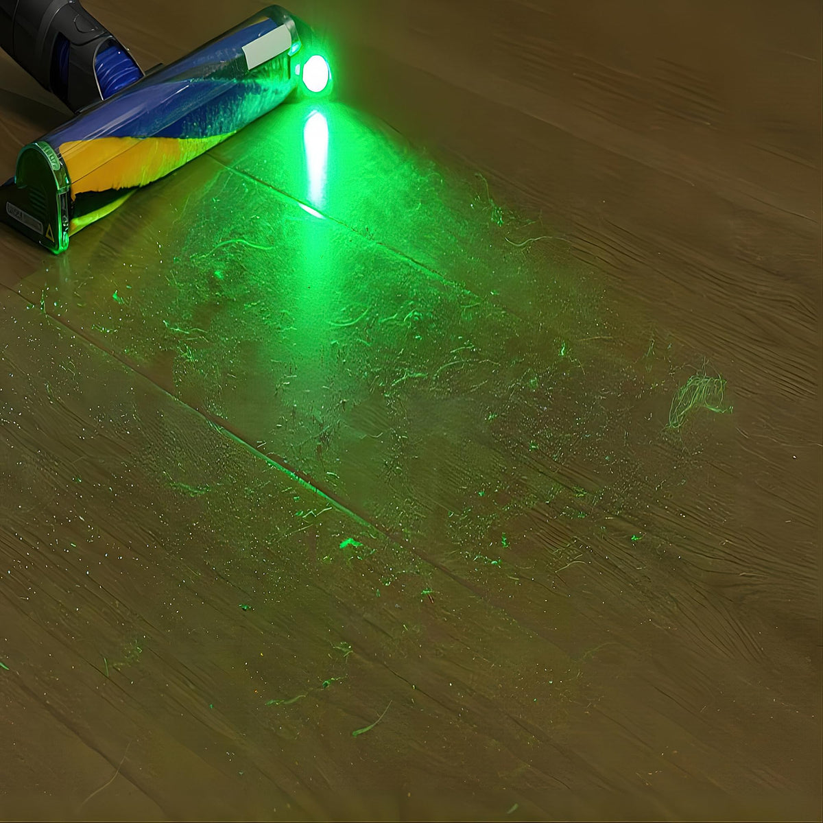 Bahuun laser reveals pet hair on sofas and carpets.