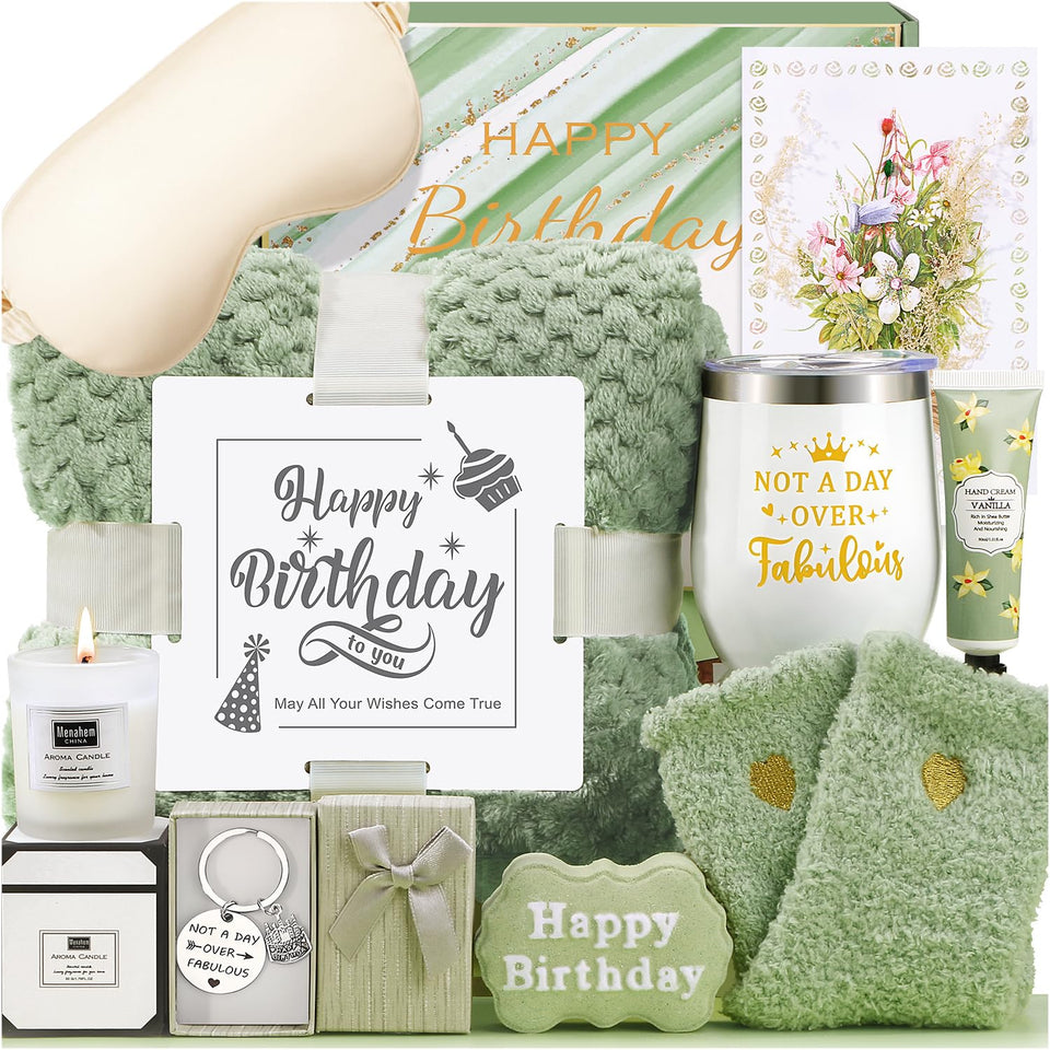 Baicai birthday gift box for women featuring a curated spa set for celebrating
