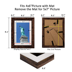 BAIJIALI 4x6 frame with white mat enhances visuals.