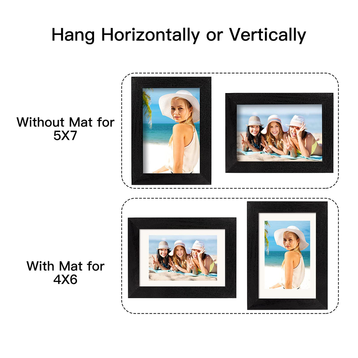 BAIJIALI frame back with turn buttons for easy photo insertion.