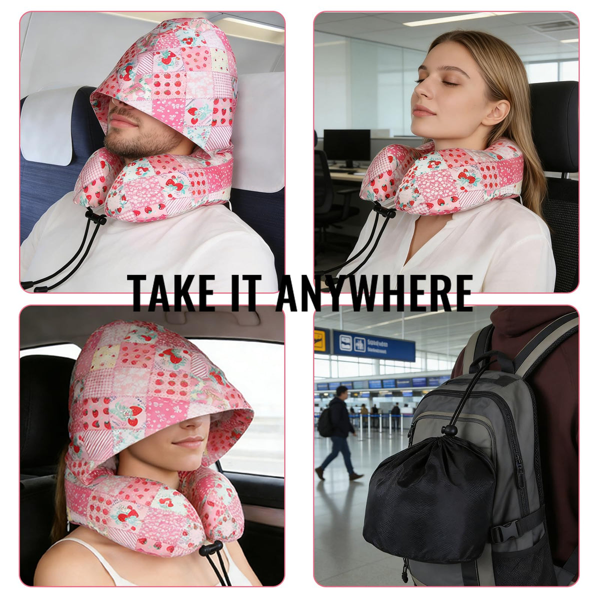 BAIKEA storage bag keeps the pillow secure on backpacks while traveling.
