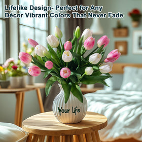 Bailikang Tulips 3D petals detail creates lifelike floral accents.