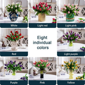 Bailikang Tulips realistic gradient color enhances room ambiance.