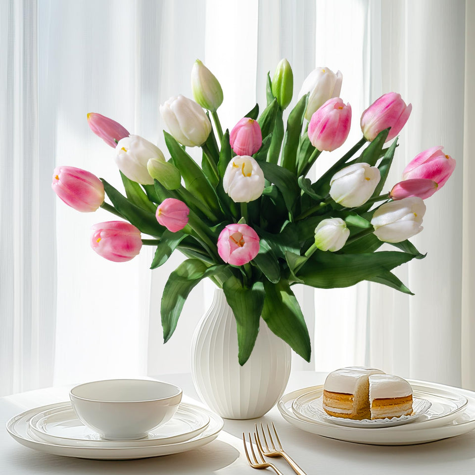Bailikang Tulips with soft petals bouquet for elegant home decor.