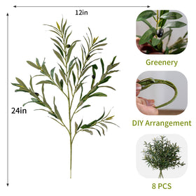 Bailikang wedding centerpiece idea using olive branches