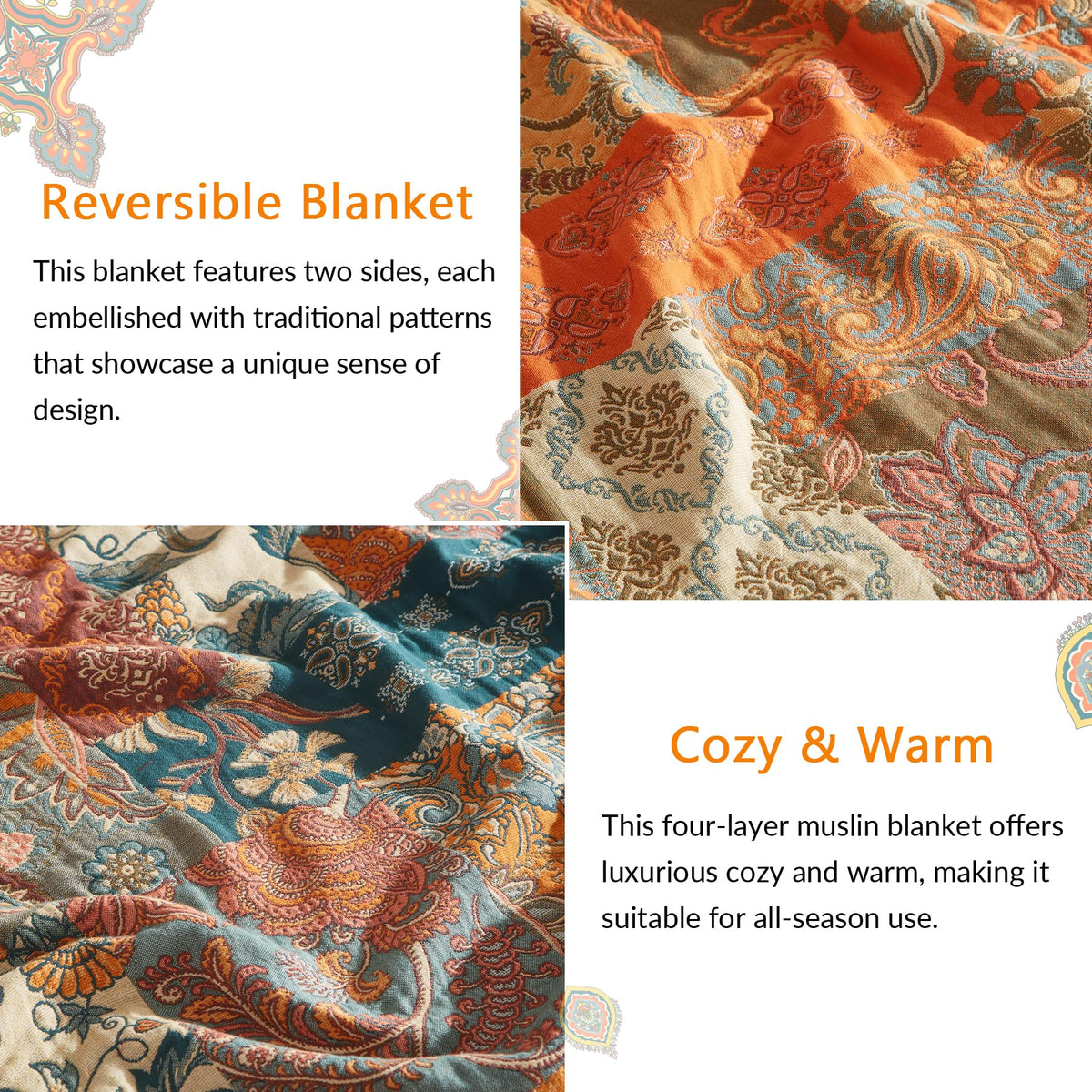 Bailix cotton throw blanket with tassel edge offers soft warmth on chilly nights