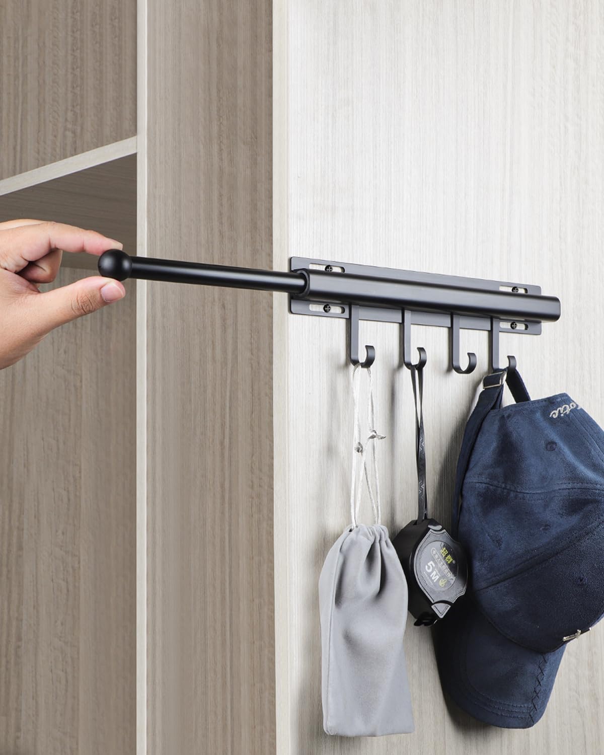 BaiNong 12-inch valet rod upgraded design for reliable storage.