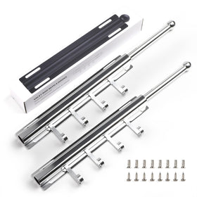 BaiNong 12-inch closet valet rod in silver for air-drying shirts and outfits.