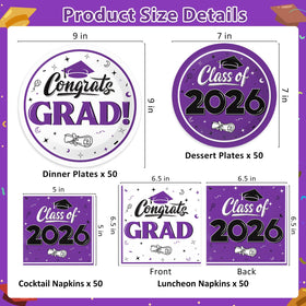 BAIVV Class of 2026 cocktail napkins for quick cleanup and style