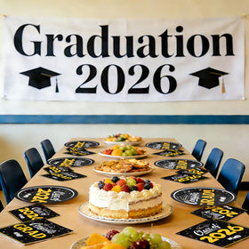 BAIVV graduation cocktail napkins for quick cleanup beside dessert bars