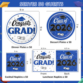 BAIVV graduation dessert plates 7 inch ideal for cake and treats