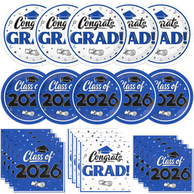 BAIVV graduation dinner plates 9 inch sturdy for meals at Class of 2026 celebrations