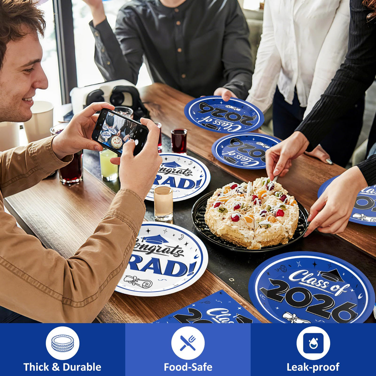BAIVV graduation heavyweight plates 350gsm provide reliable support for meals and desserts