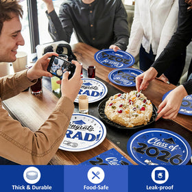 BAIVV graduation heavyweight plates 350gsm provide reliable support for meals and desserts