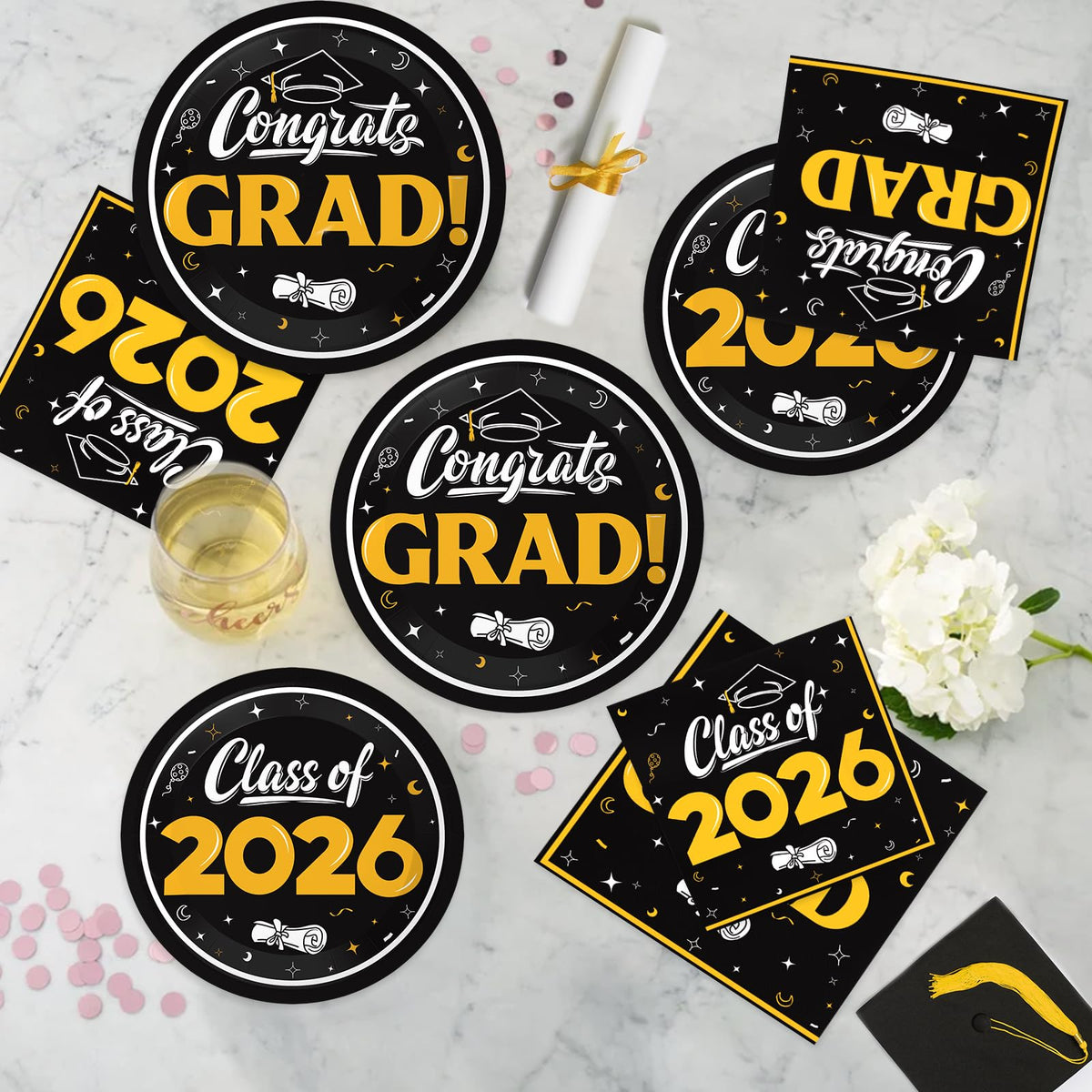BAIVV graduation luncheon napkins for easy wiping during open houses and gatherings