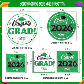 BAIVV graduation dessert plates coordinate with school colors for dessert service.