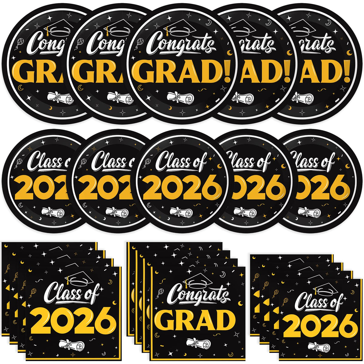 BAIVV graduation 9-inch dinner plates for elegant service at Class of 2026 celebrations