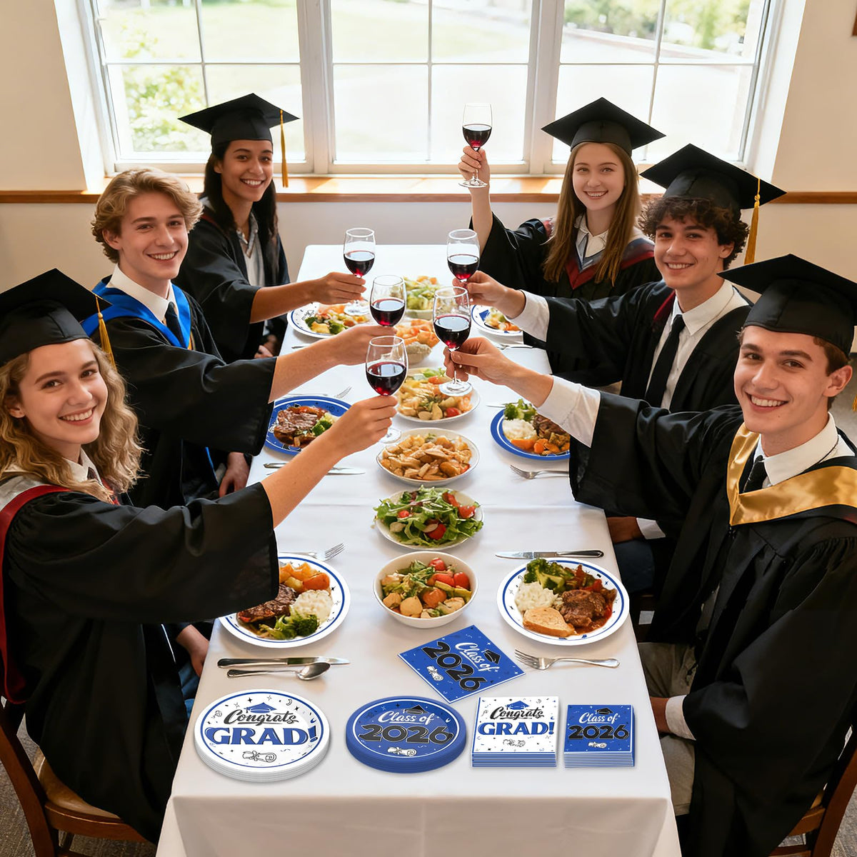 BAIVV graduation theme colors seven coordinate with school colors for decor