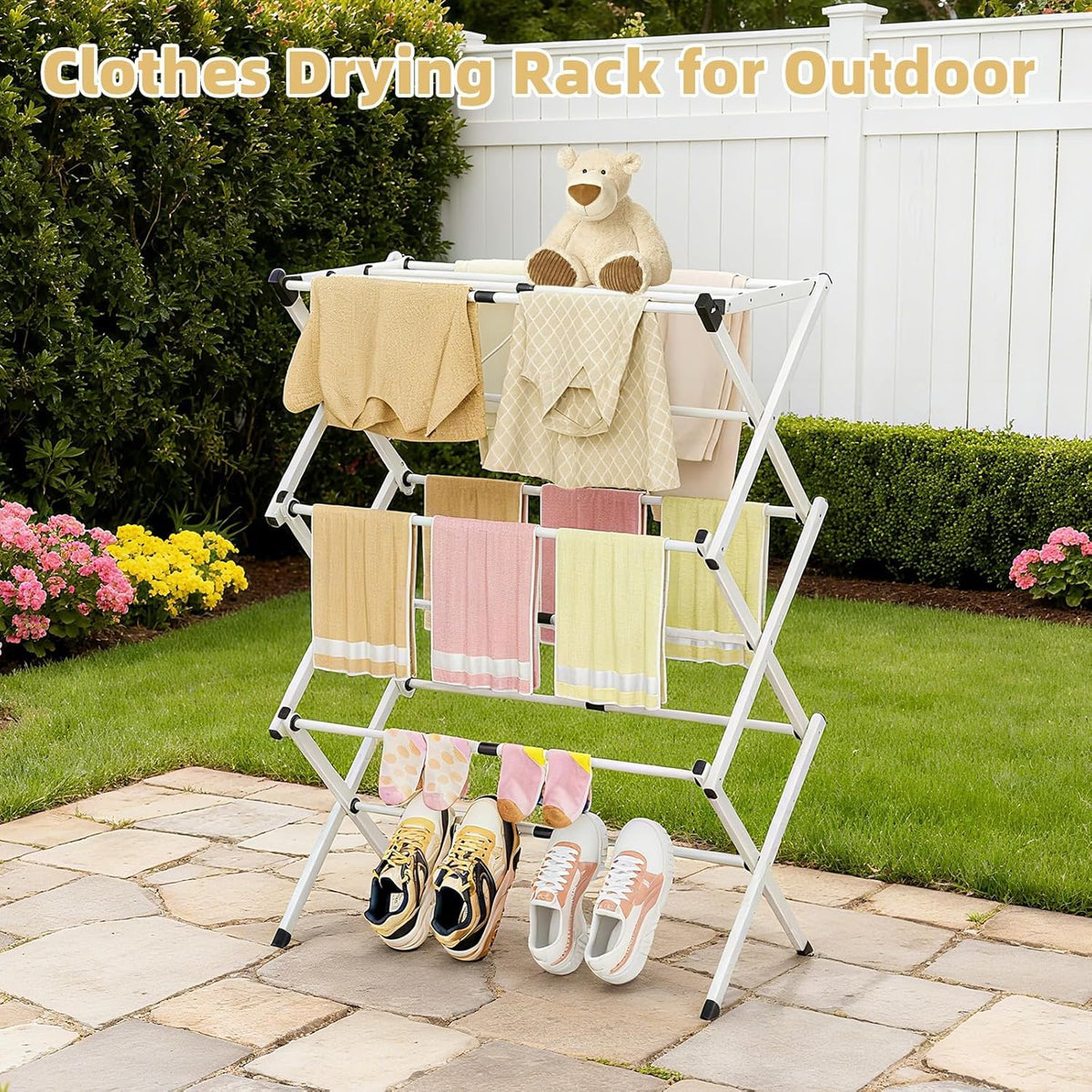 BAKON rack with 12 rails offering about 18 ft of drying space