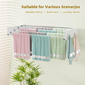 BAKON drying rack mounted on bathroom wall for easy access