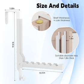 BAKON drying rack extended across the door with six grooves for garments.