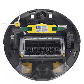 Easy installation image showing secure Roomba battery connection.