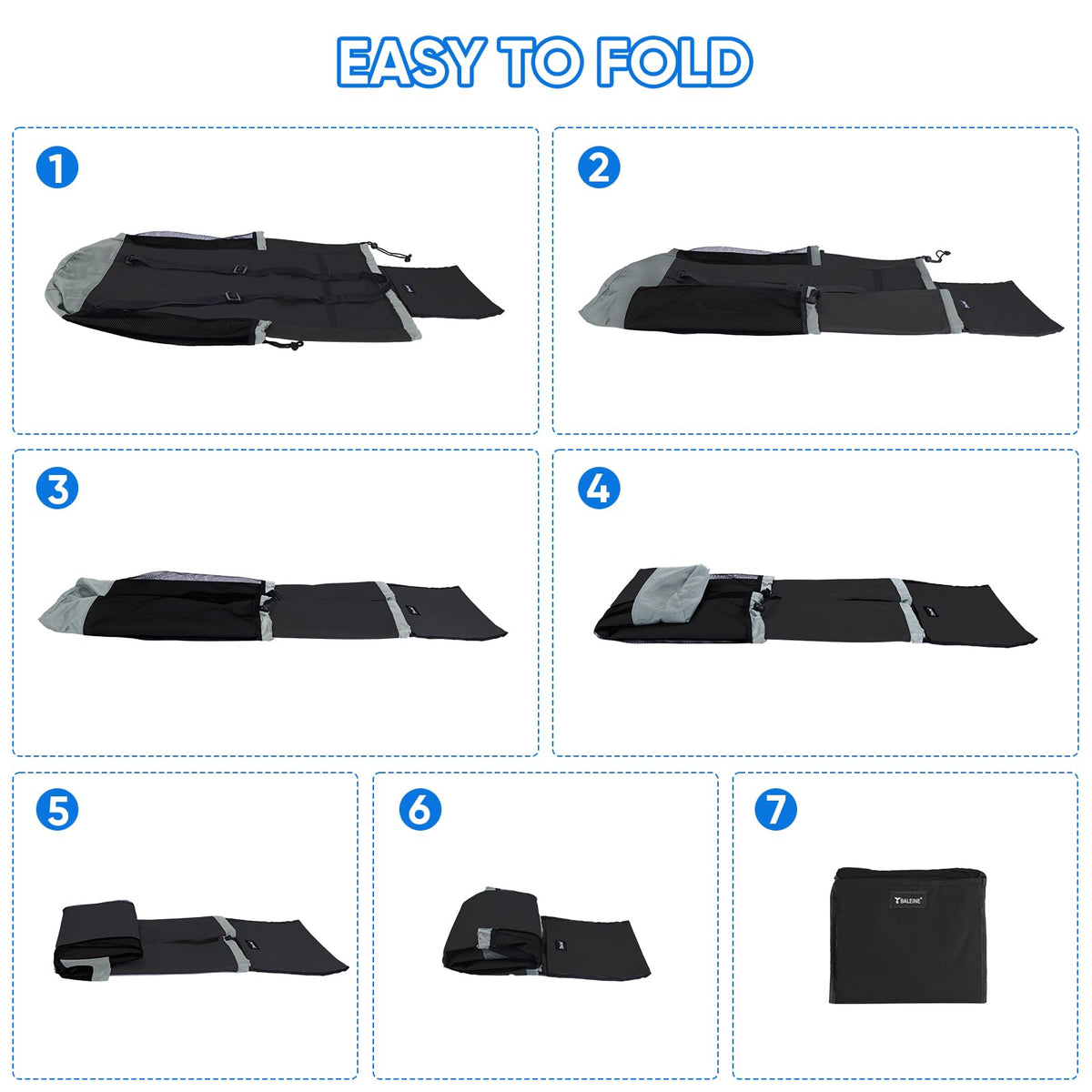 Hanging loop on BALEINE bag ideal for dorms and laundromats.