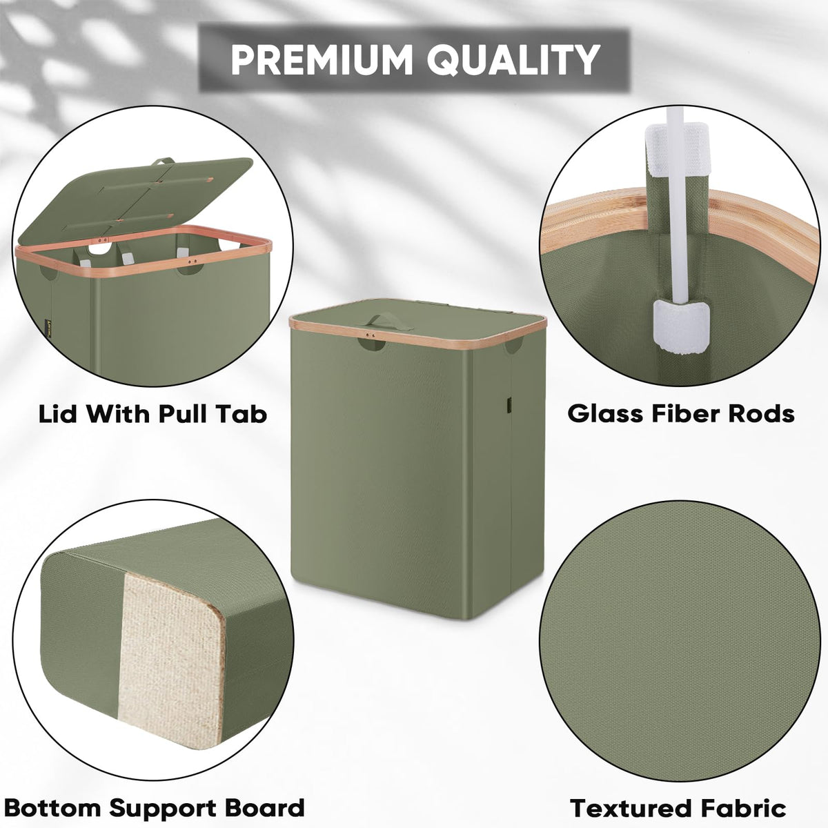 BALEINE Laundry Hamper 36 Gal with lid offers easy access to laundry