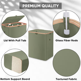 BALEINE Laundry Hamper 36 Gal with lid offers easy access to laundry