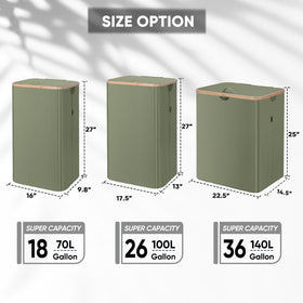 BALEINE hamper interior support keeps its shape during loading and emptying