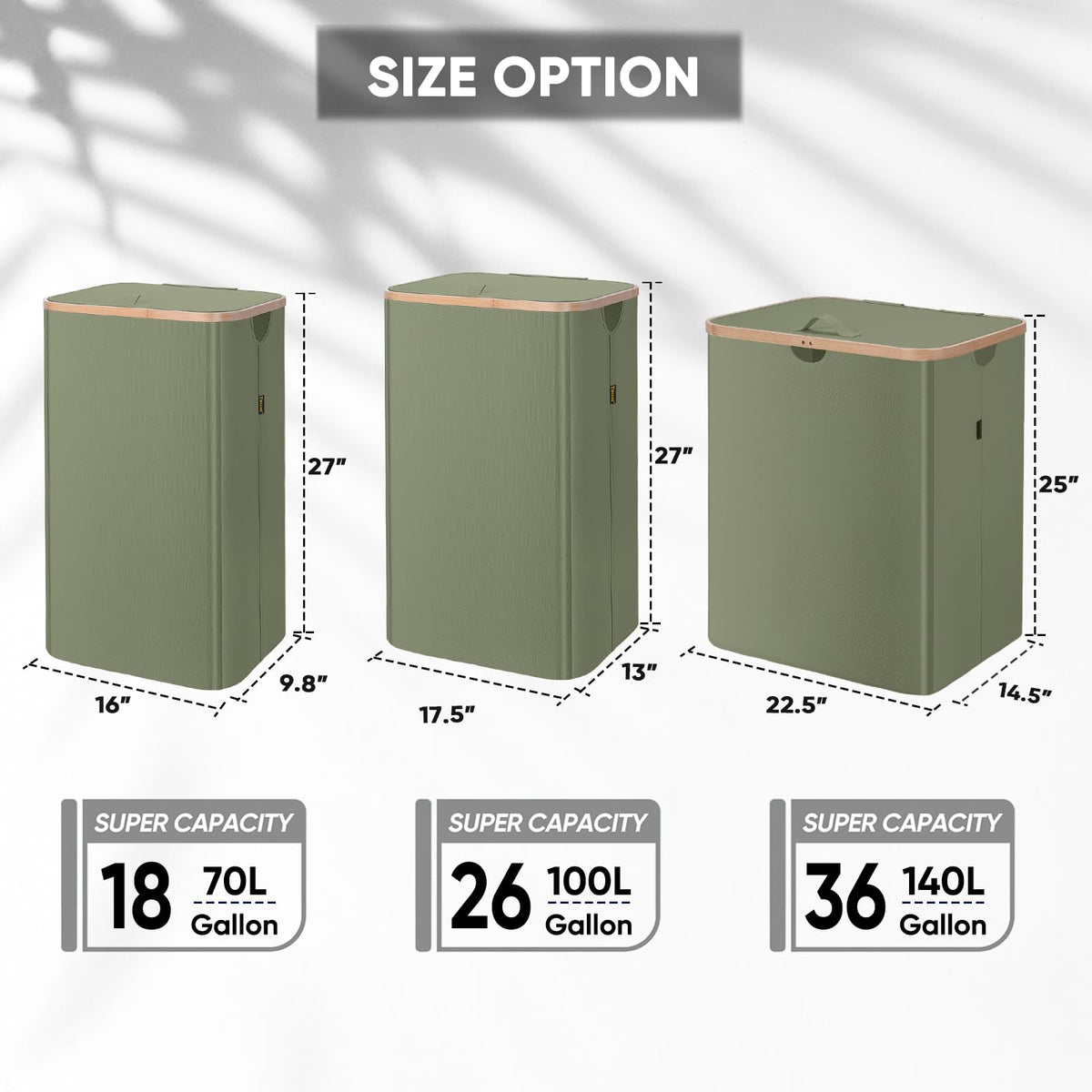 BALEINE hamper internal support maintains upright shape.