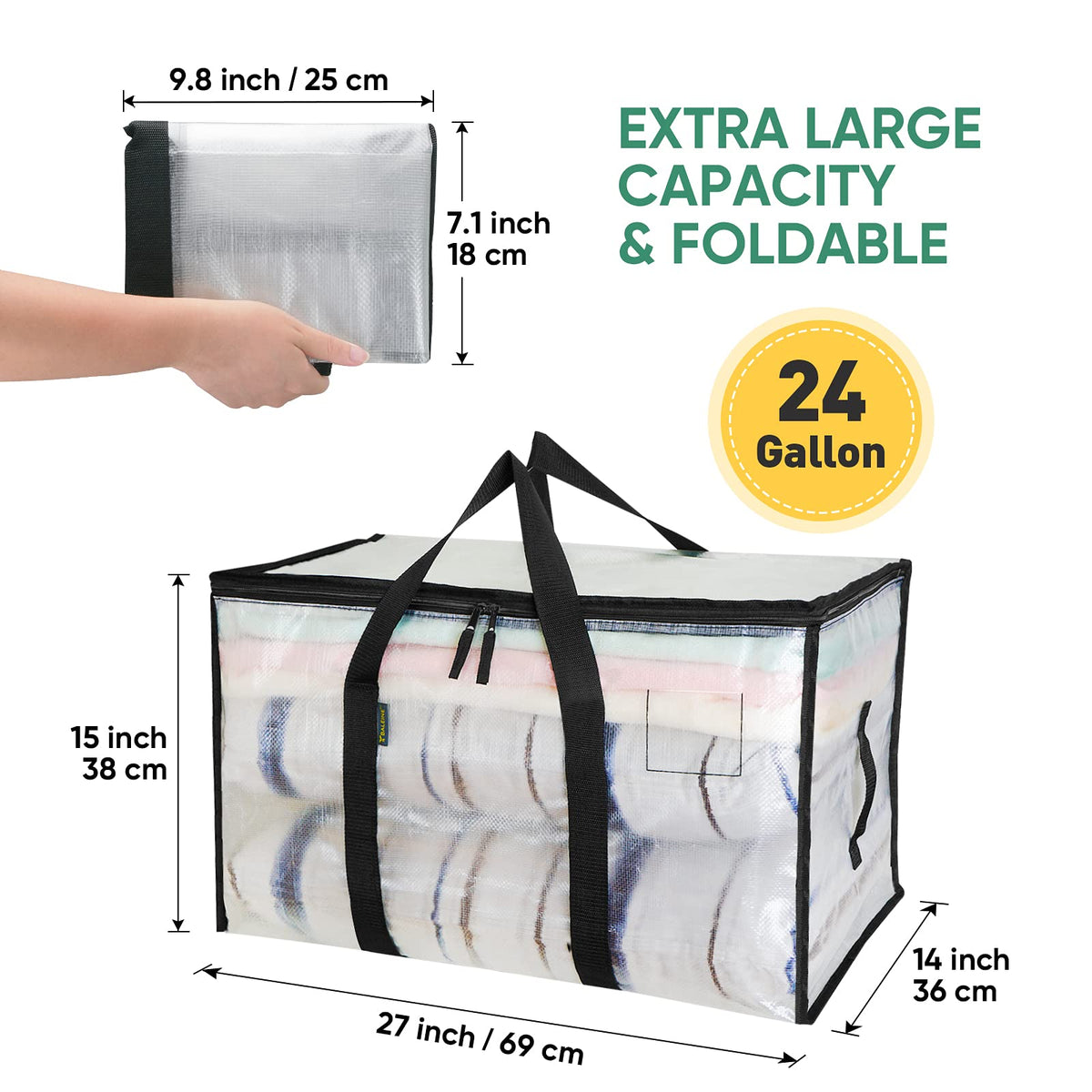 BALEINE bags with reinforced handles supporting up to 50 lb loads