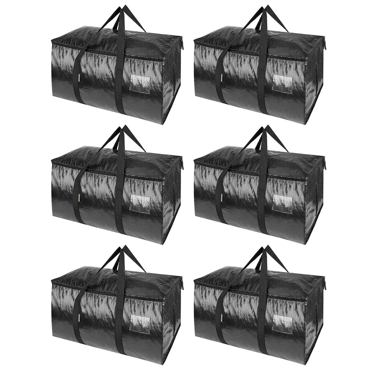 BALEINE 6-pack oversized bags in gray with window for moving visibility